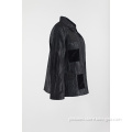 Light Black casual patched coat in wrinkle jacket